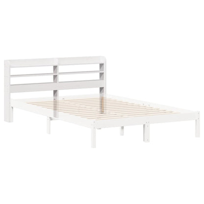 vidaXL Headboard with Shelves White 120 cm Solid Wood Pine