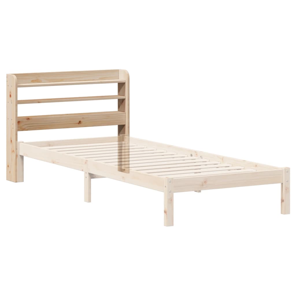 vidaXL Headboard with Shelves 100 cm Solid Wood Pine