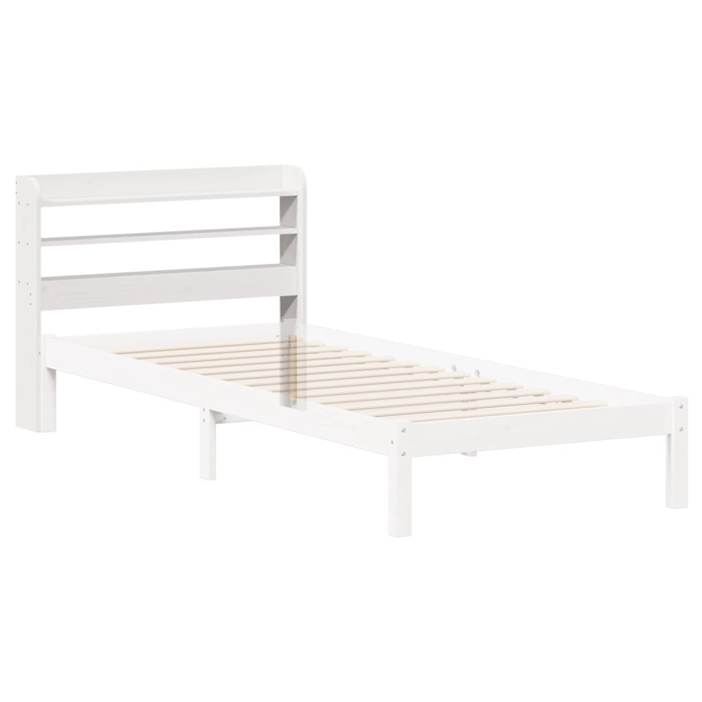 vidaXL Headboard with Shelves White 100 cm Solid Wood Pine