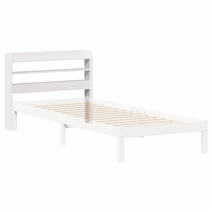 vidaXL Headboard with Shelves White 75 cm Solid Wood Pine