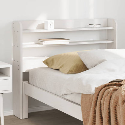 vidaXL Headboard with Shelves White 75 cm Solid Wood Pine