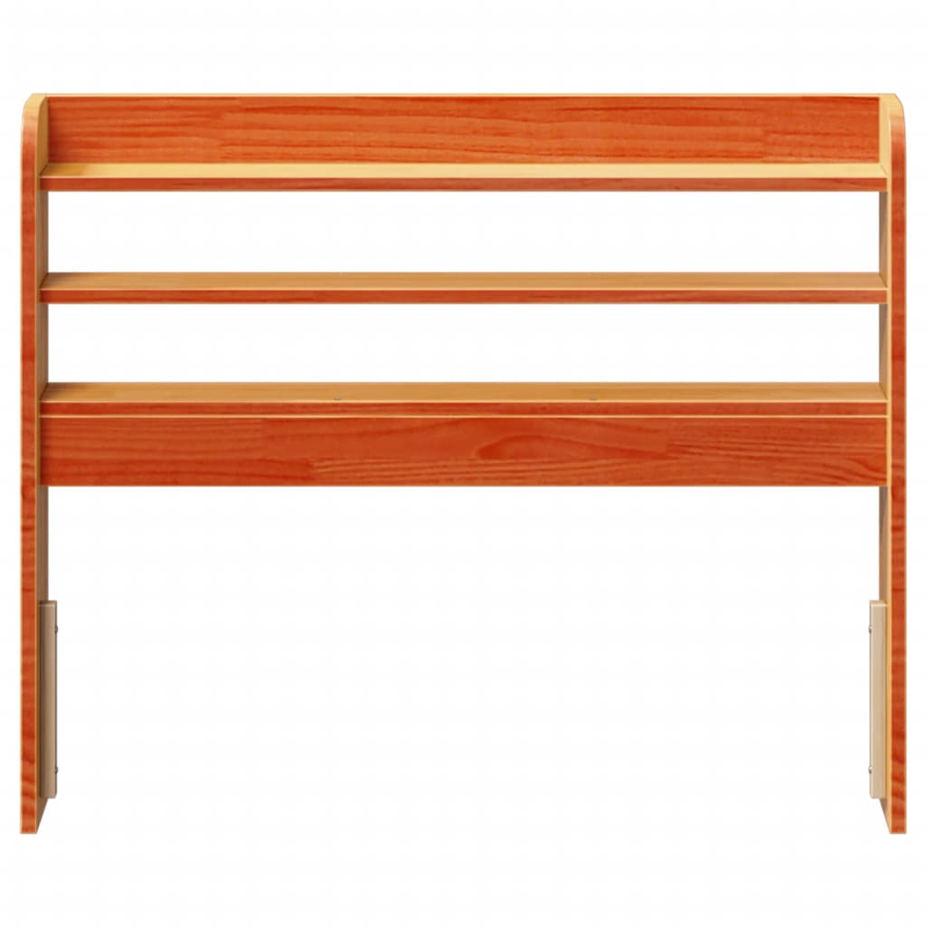 vidaXL Headboard with Shelves Wax Brown 75 cm Solid Wood Pine