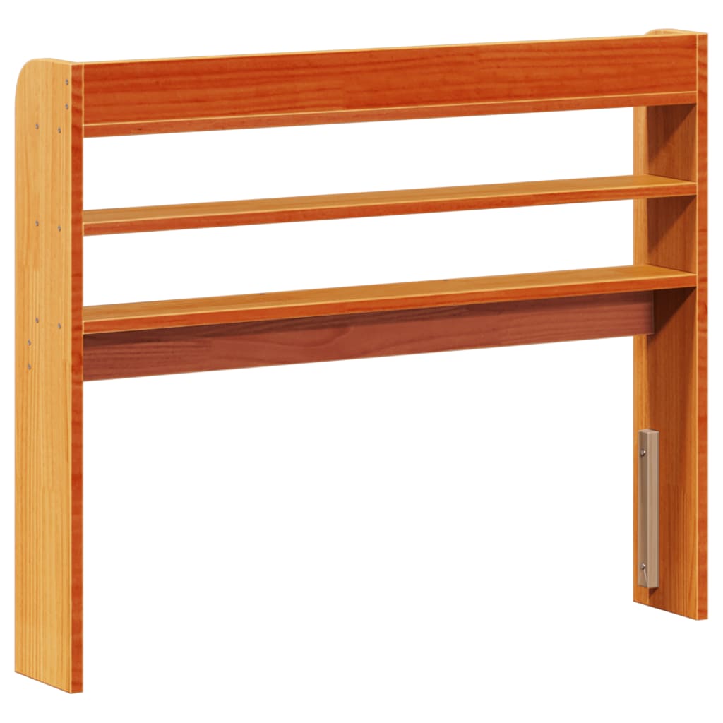 vidaXL Headboard with Shelves Wax Brown 75 cm Solid Wood Pine