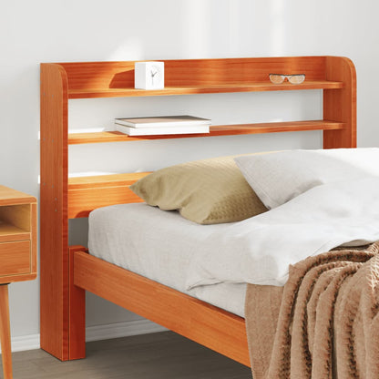 vidaXL Headboard with Shelves Wax Brown 75 cm Solid Wood Pine