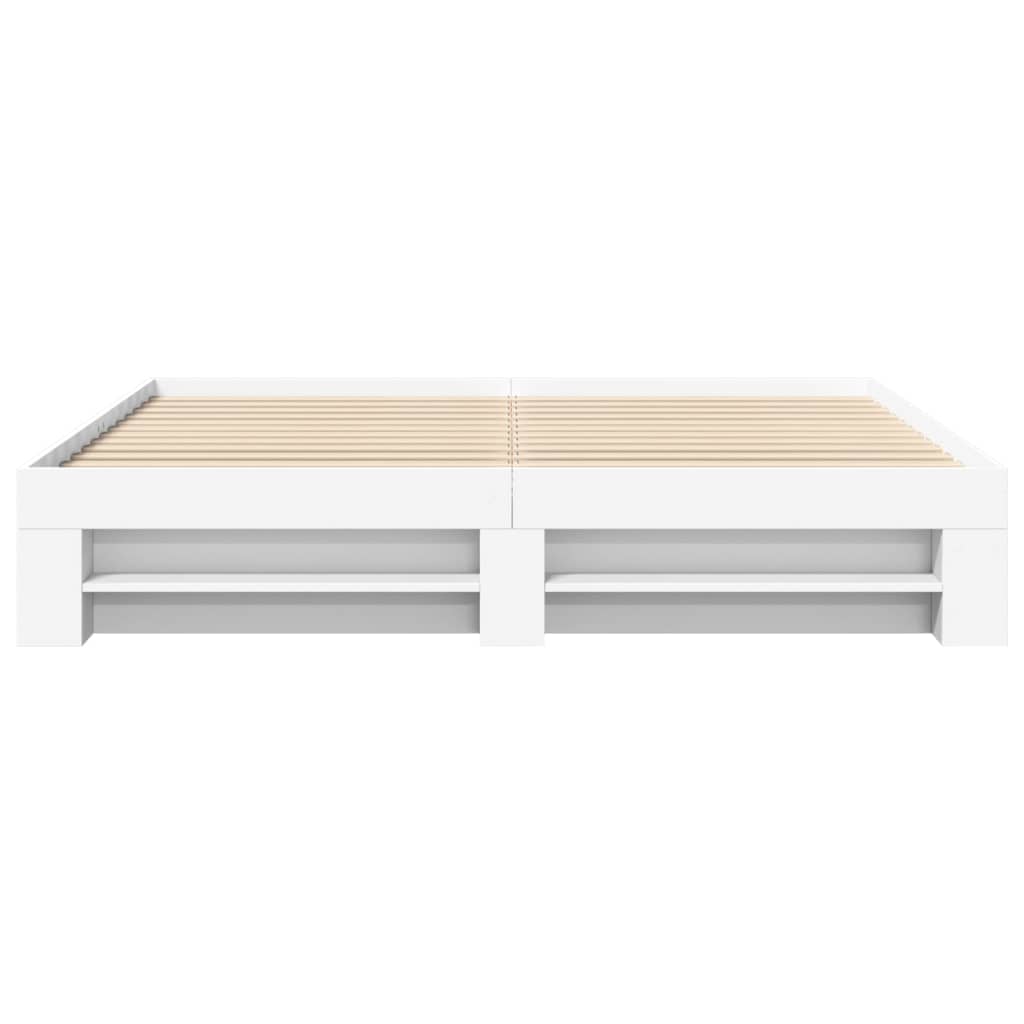 vidaXL Bed Frame without Mattress White 180x200 cm Super King Engineered Wood