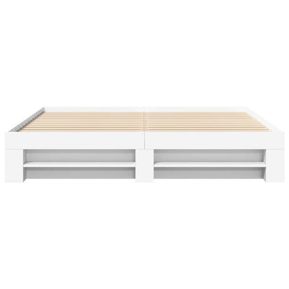 vidaXL Bed Frame without Mattress White 180x200 cm Super King Engineered Wood