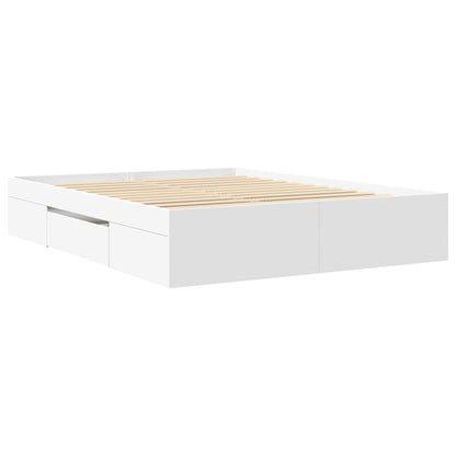 vidaXL Bed Frame without Mattress White 160x200 cm Engineered Wood