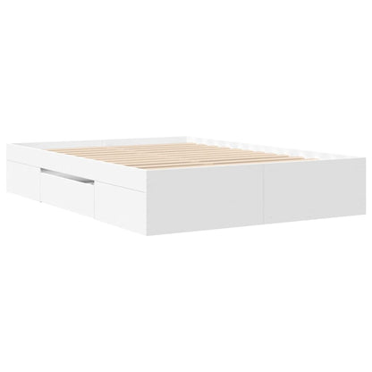 vidaXL Bed Frame without Mattress White 120x200 cm Engineered Wood