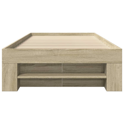 vidaXL Bed Frame without Mattress Sonoma Oak 100x200 cm Engineered Wood