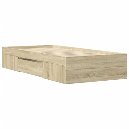 vidaXL Bed Frame without Mattress Sonoma Oak 90x200 cm Engineered Wood