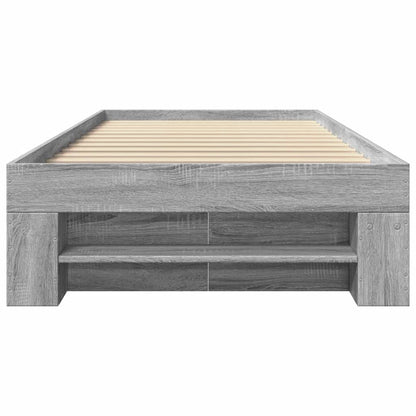 vidaXL Bed Frame without Mattress Grey Sonoma 90x200 cm Engineered Wood