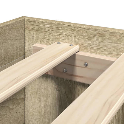 vidaXL Bed Frame without Mattress Sonoma Oak 140x190 cm Engineered Wood