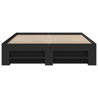 vidaXL Bed Frame without Mattress Black 120x190 cm Small Double Engineered Wood