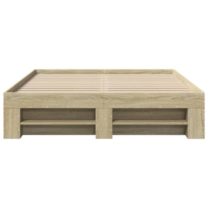 vidaXL Bed Frame without Mattress Sonoma Oak 120x190 cm Small Double Engineered Wood
