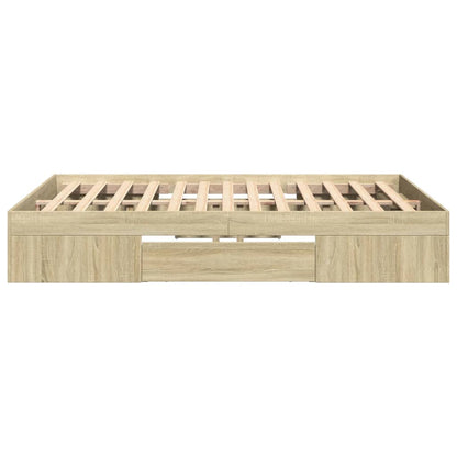 vidaXL Bed Frame without Mattress Sonoma Oak 120x190 cm Small Double Engineered Wood
