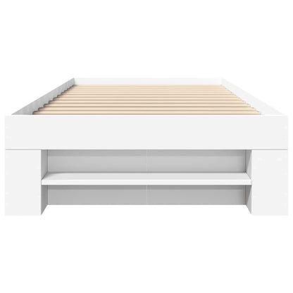 vidaXL Bed Frame without Mattress White 90x190 cm Single Engineered Wood
