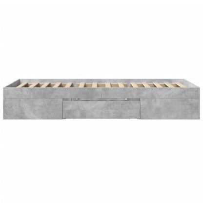 vidaXL Bed Frame without Mattress Concrete Grey 90x190cm Engineered Wood