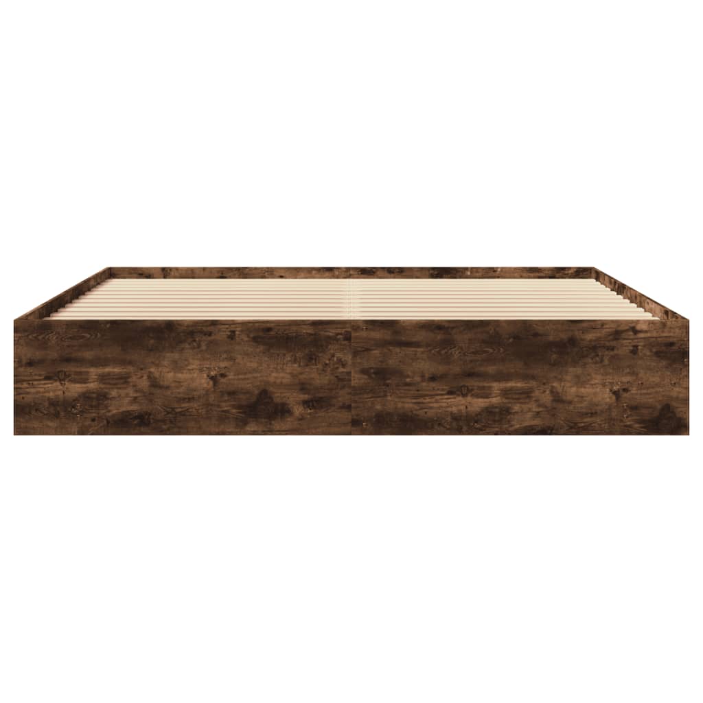 vidaXL Bed Frame | Smoked Oak | Engineered wood | Double | Bed Frame