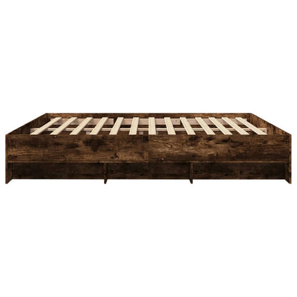 vidaXL Bed Frame | Smoked Oak | Engineered wood | Double | Bed Frame