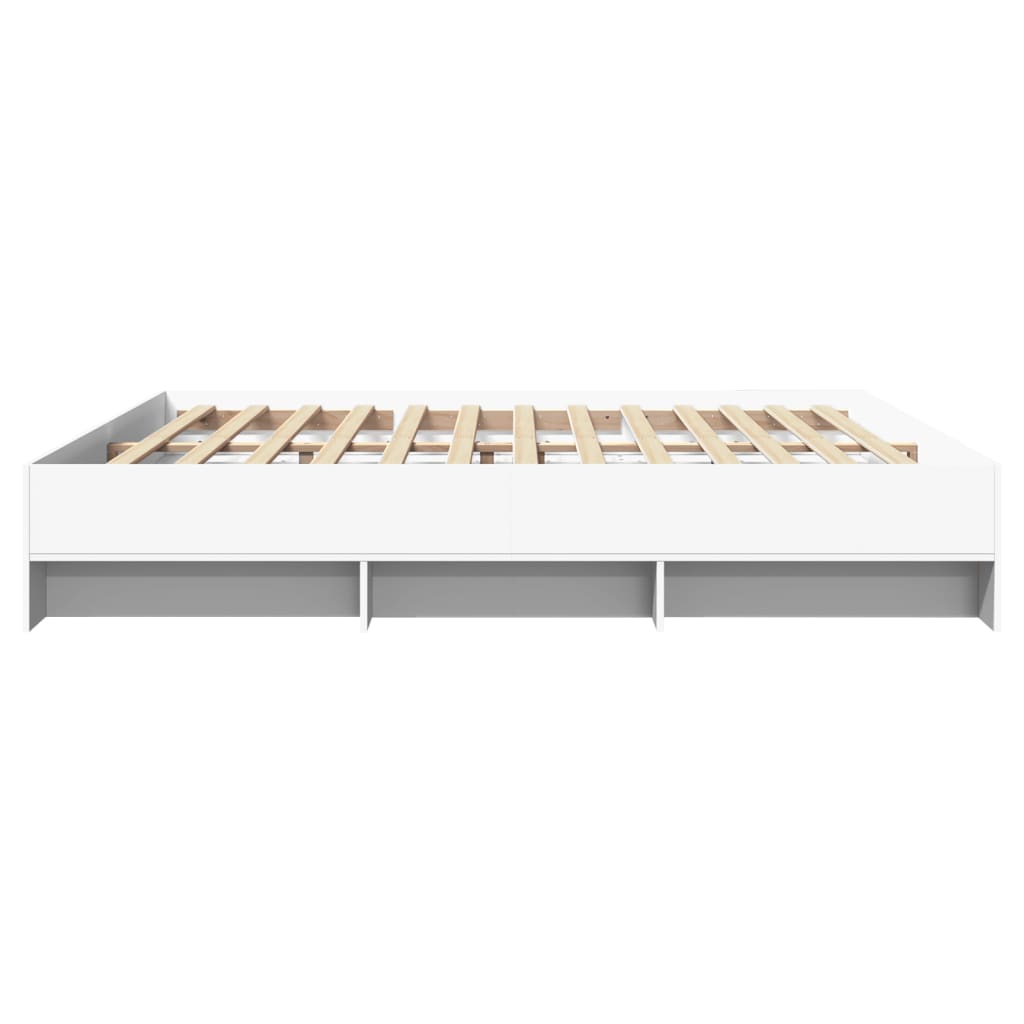 vidaXL Bed Frame | White | Engineered wood | Super King | Bed Frame