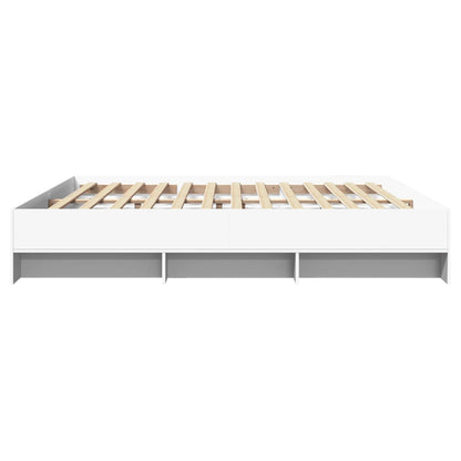 vidaXL Bed Frame | White | Engineered wood | Super King | Bed Frame