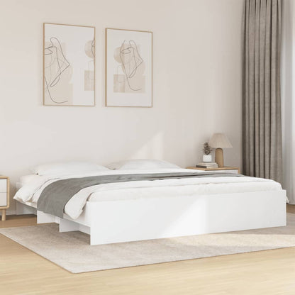 vidaXL Bed Frame | White | Engineered wood | Super King | Bed Frame