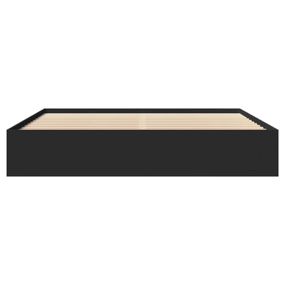 vidaXL Bed Frame | Black | Engineered wood | King | Bed Frame | Rectangular