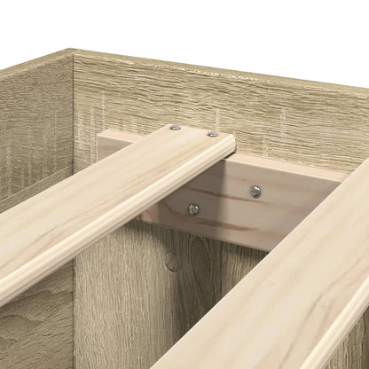 vidaXL Bed Frame | Sonoma Oak | Engineered wood, Plywood | 180x200 cm Super King