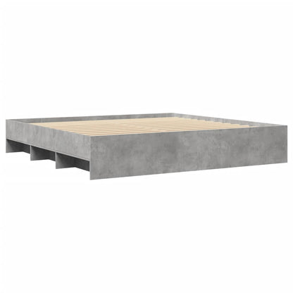 vidaXL Bed Frame | Concrete Grey | Engineered wood | King | Storage | Bed Frame