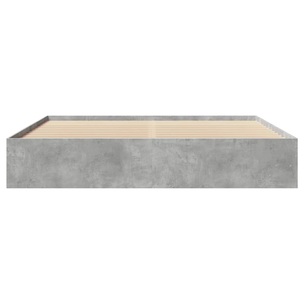 vidaXL Bed Frame | Concrete Grey | Engineered wood | King | Storage | Bed Frame