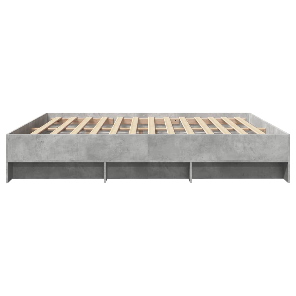 vidaXL Bed Frame | Concrete Grey | Engineered wood | King | Storage | Bed Frame