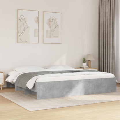 vidaXL Bed Frame | Concrete Grey | Engineered wood | King | Storage | Bed Frame