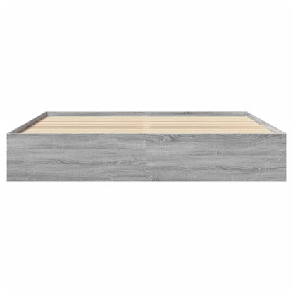 vidaXL Bed Frame | Grey Sonoma | Engineered wood, Plywood | Super King