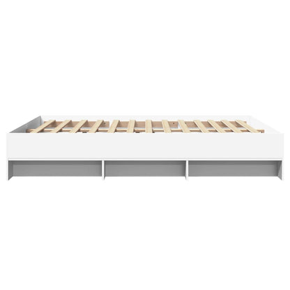 vidaXL Bed Frame | White | Engineered wood | Double | Bed Frame | Rectangular