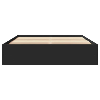 vidaXL Bed Frame | Black | Engineered Wood | Double | Storage | Bed Frame