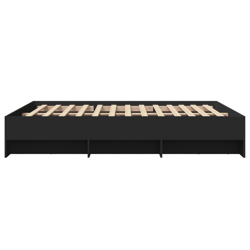 vidaXL Bed Frame | Black | Engineered Wood | Double | Storage | Bed Frame
