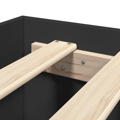 vidaXL Bed Frame | Black | Engineered Wood | Double | Storage | Bed Frame