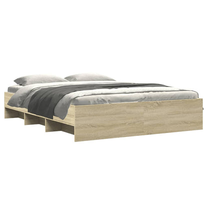 vidaXL Bed Frame | Sonoma oak | Engineered wood | 160x200 cm | Bed Frame