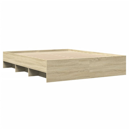 vidaXL Bed Frame | Sonoma oak | Engineered wood | 160x200 cm | Bed Frame