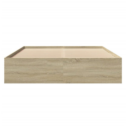 vidaXL Bed Frame | Sonoma oak | Engineered wood | 160x200 cm | Bed Frame