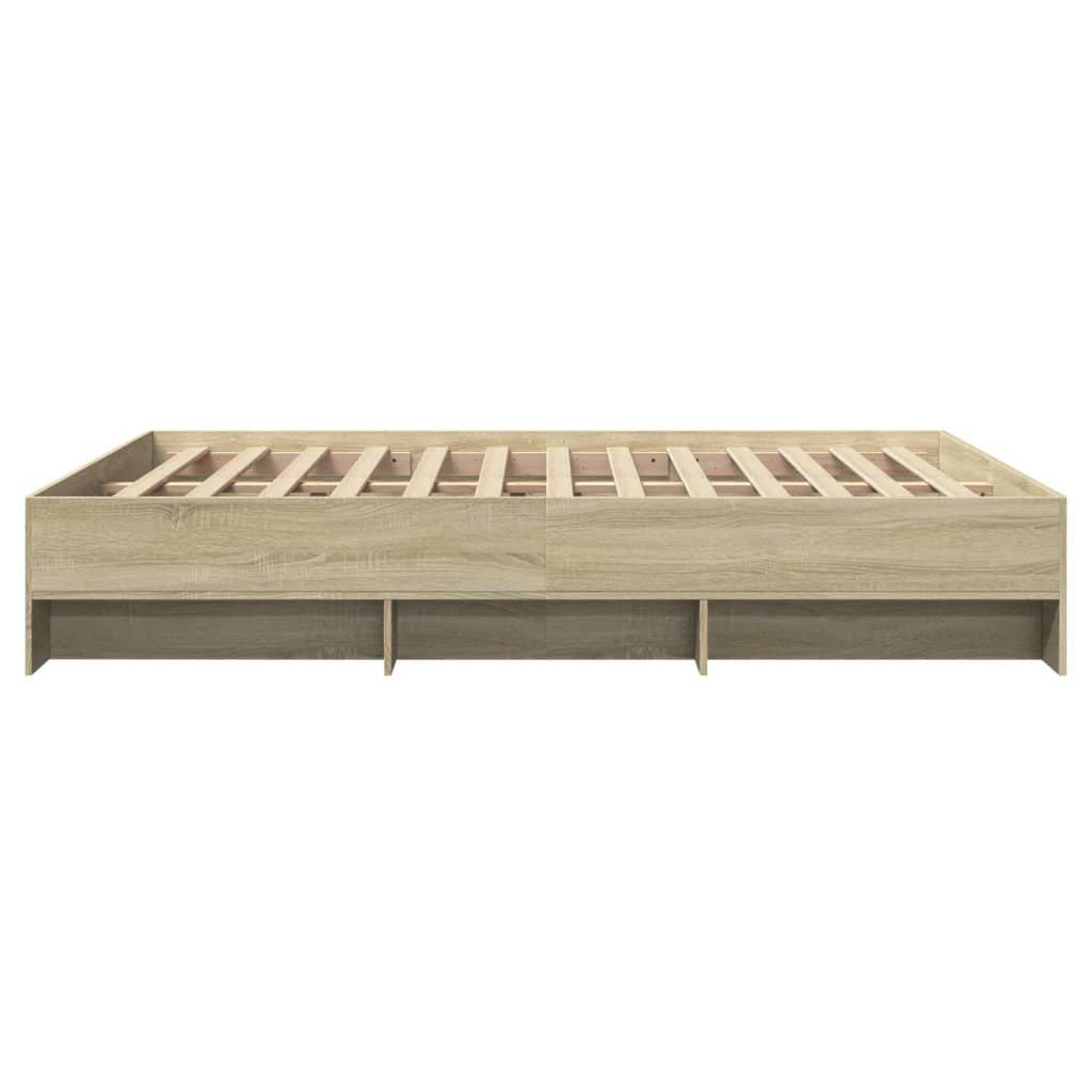 vidaXL Bed Frame | Sonoma oak | Engineered wood | 160x200 cm | Bed Frame