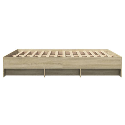 vidaXL Bed Frame | Sonoma oak | Engineered wood | 160x200 cm | Bed Frame