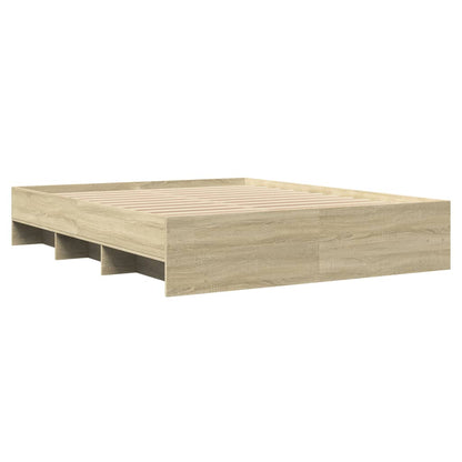 vidaXL Bed Frame | Sonoma oak | Engineered wood | 160x200 cm | Bed Frame