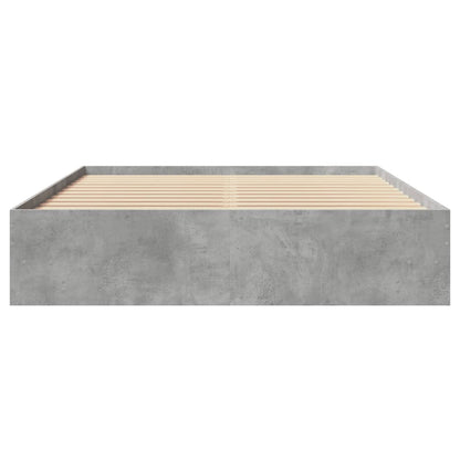 vidaXL Bed Frame without Mattress Concrete Grey 160x200cm Engineered Wood