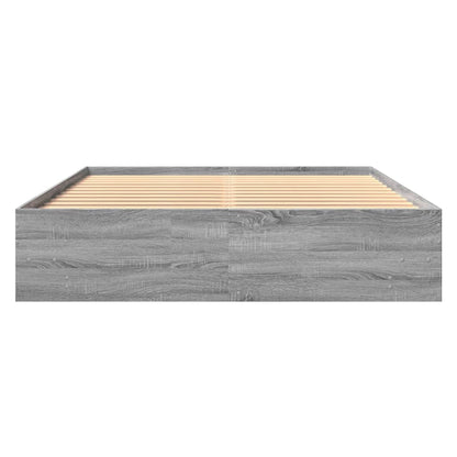 vidaXL Bed Frame | Grey Sonoma | Engineered wood, Plywood | Double | Bed Frame