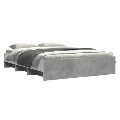 vidaXL Bed Frame without Mattress Concrete Grey 150x200cm Engineered Wood