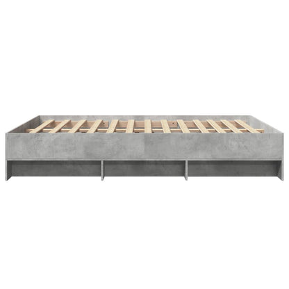 vidaXL Bed Frame without Mattress Concrete Grey 150x200cm Engineered Wood