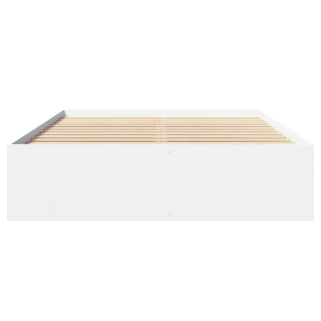 vidaXL Bed Frame | White | Engineered wood | Double bed size | Bed Frame