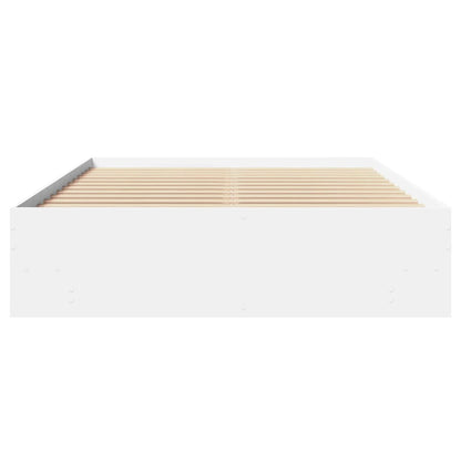 vidaXL Bed Frame | White | Engineered wood | Double bed size | Bed Frame