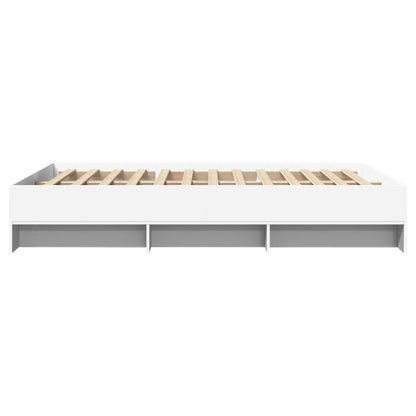vidaXL Bed Frame | White | Engineered wood | Double bed size | Bed Frame